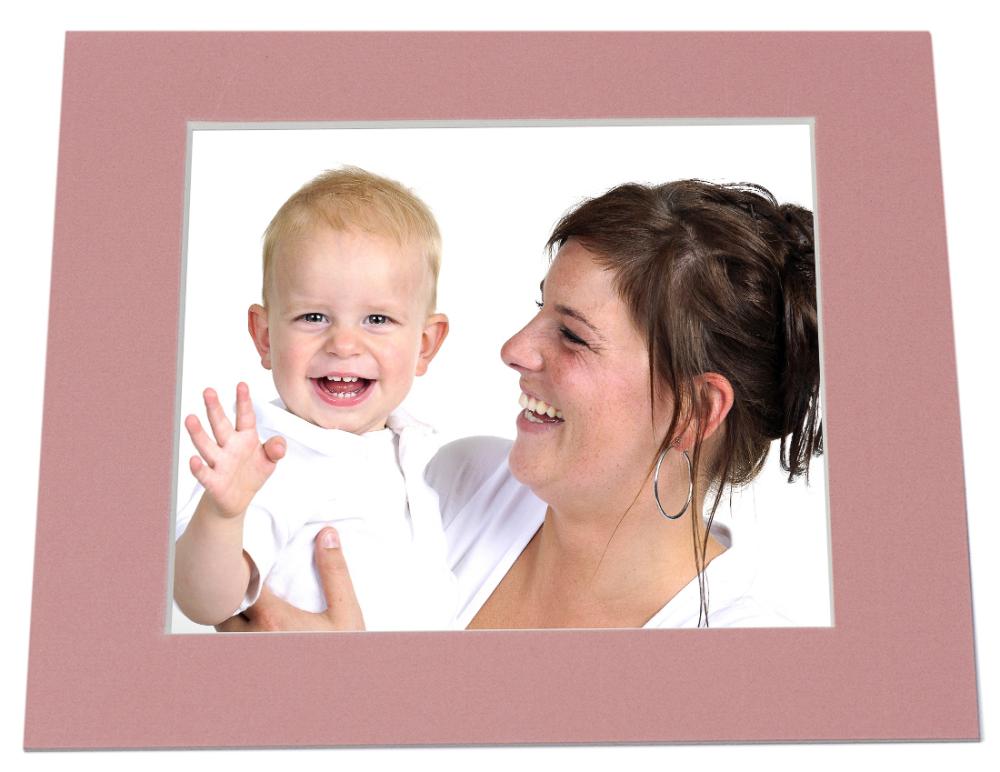 Passepartout Mørkerosa (Hvit kjerne) - Målbestilt