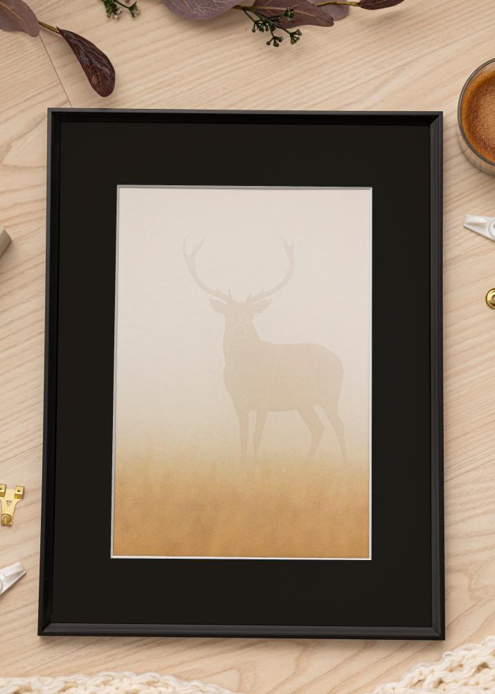 Ramme Desire Svart 30x40 cm - Passepartout Svart 21x29,7 cm (A4)