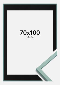 Ramme E-Line Grønn 70x100 cm - Passepartout Svart 62x85 cm