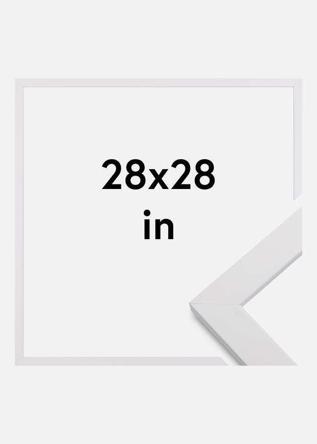 Ramme White Wood Akrylglass 28x28 inches (71,12x71,12 cm)