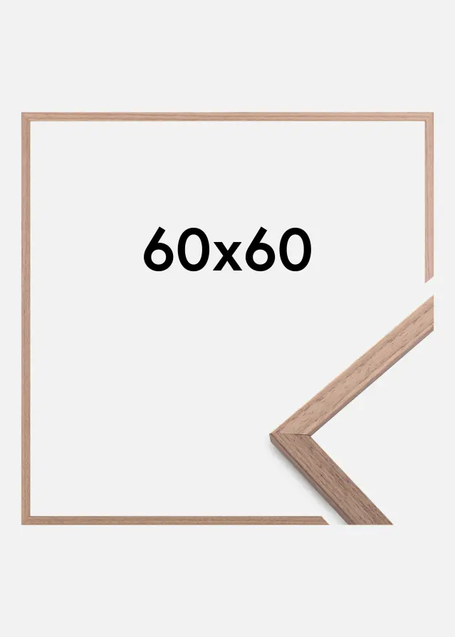 Ramme Edsbyn Akrylglass Valnøtt 60x60 cm