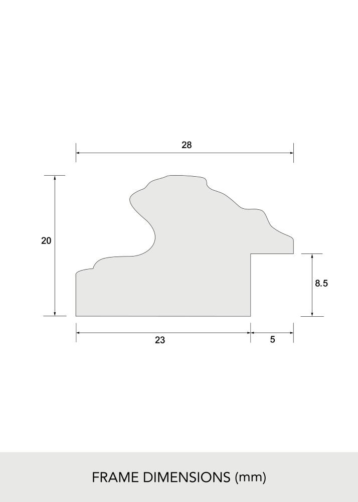 Ramme Swirl Akrylglass Gull 30x40 cm