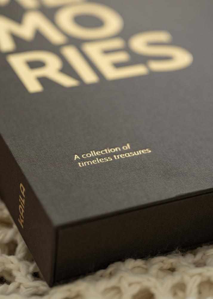 KAILA MEMORIES Black XL - Coffee Table Photo Album - 60 Bilder i 10x15 cm