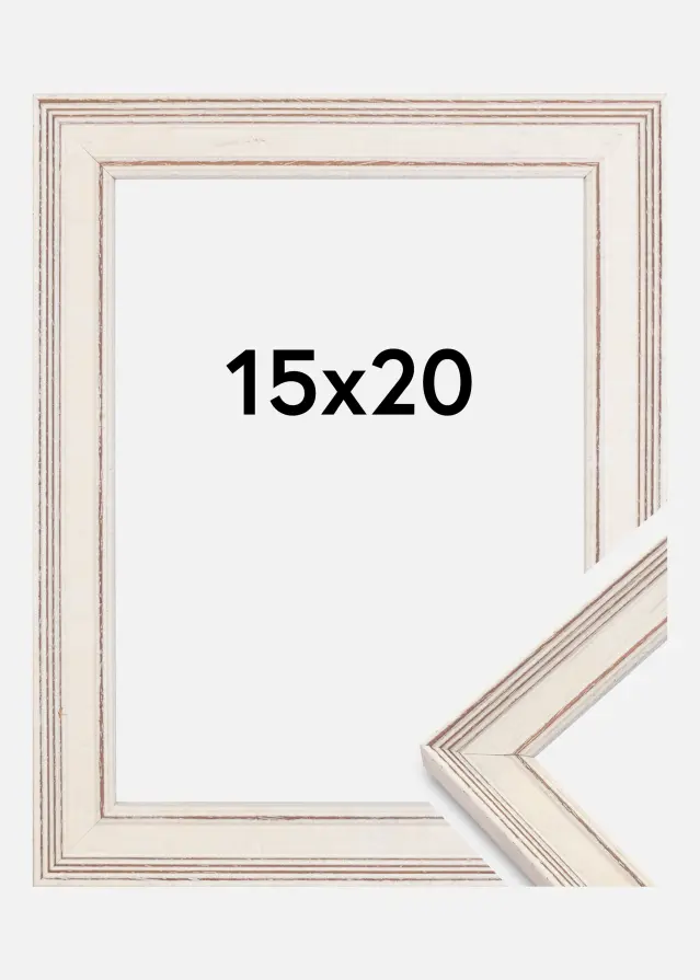 Ramme Shabby Chic Hvit 15x20 cm