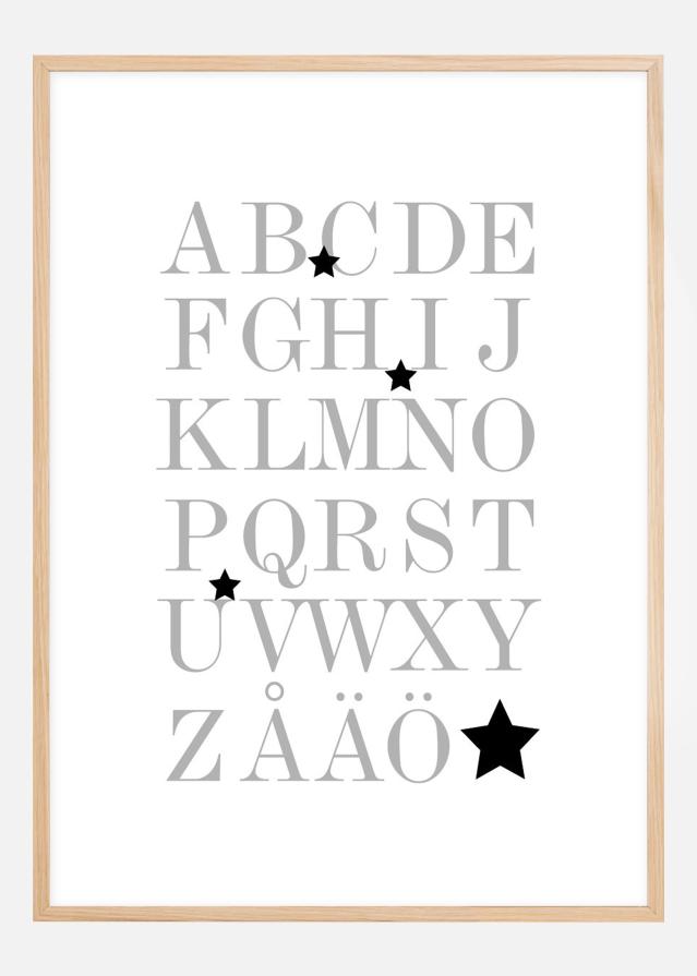 ABC - Grå/Svart Plakat