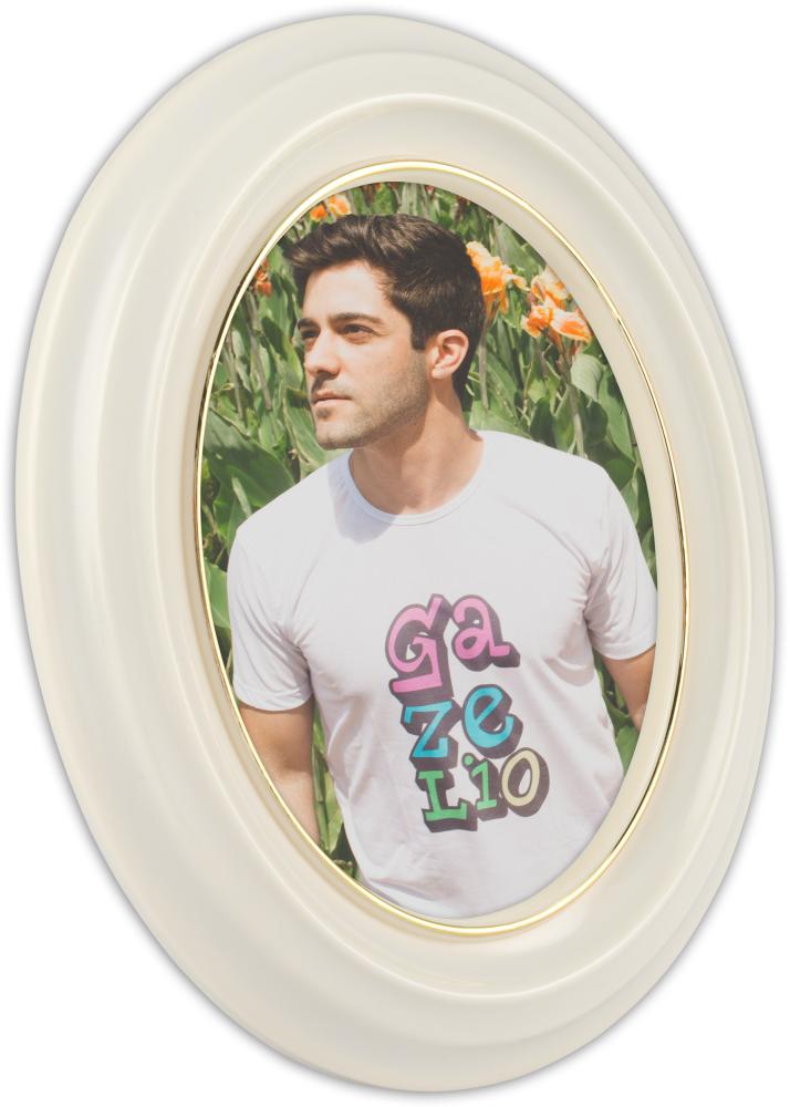 Eiri Mozart Oval Hvit 6x9 cm