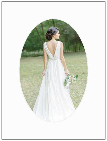 Passepartout Hvit Oval 30x40 cm (19x29)