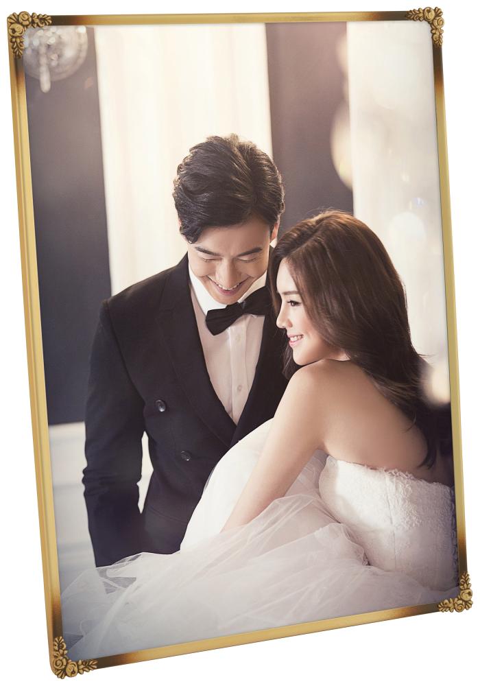 Ramme Rosen Metall Gull 18x24 cm