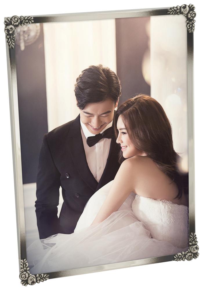 Ramme Rosen Metall Sølv 10x15 cm