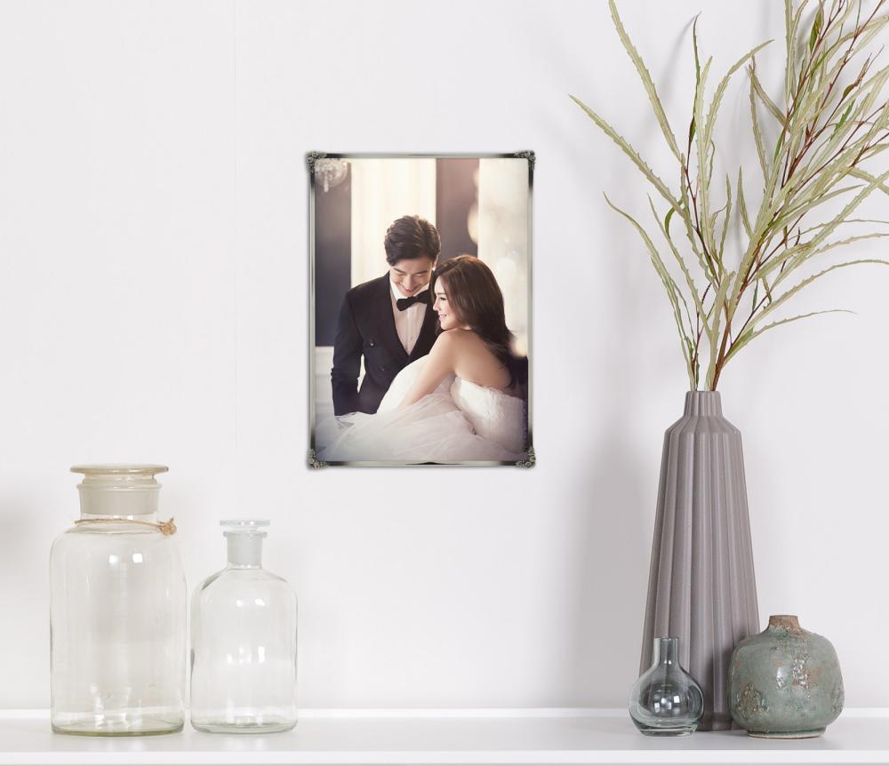 Ramme Rosen Metall Sølv 10x15 cm