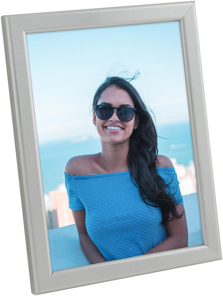 Ramme Slim Matt Antirefleksglass Sølv 15x21 cm (A5)