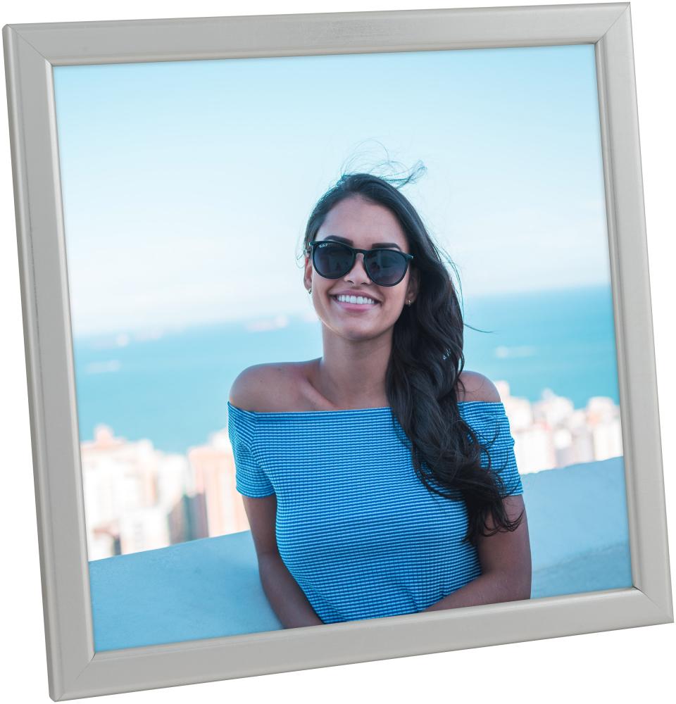 Ramme Slim Matt Antirefleksglass Sølv 18x18 cm