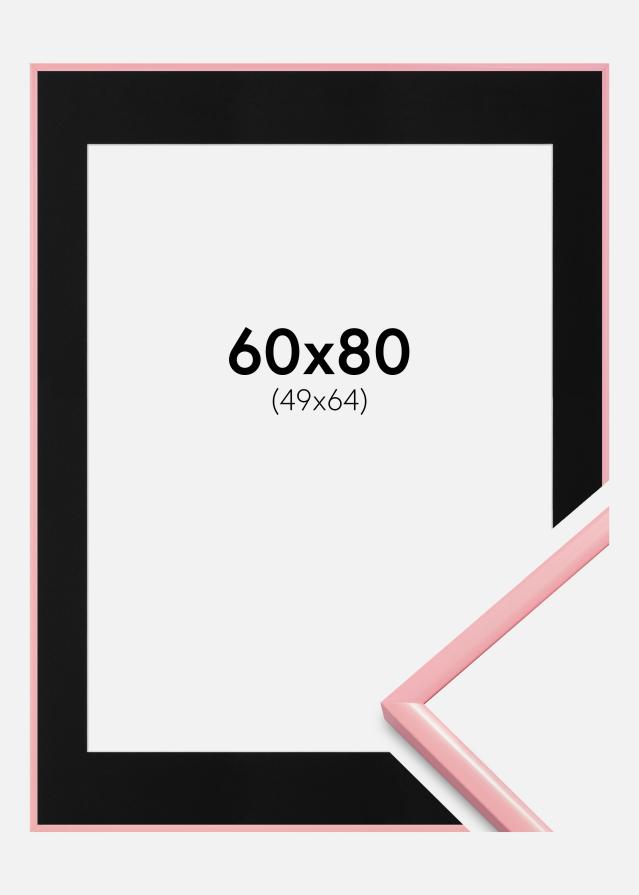 Ramme New Lifestyle Rosa 60x80 cm - Passepartout Svart 50x65 cm