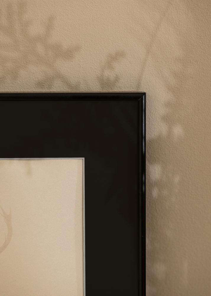 Ramme Visby Hvit 30x40 cm - Passepartout Svart 21x30 cm