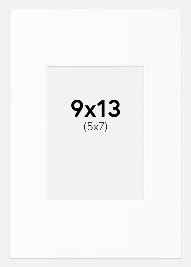 Passepartout Hvit Standard (Hvit kerne) 9x13 cm (5x7)
