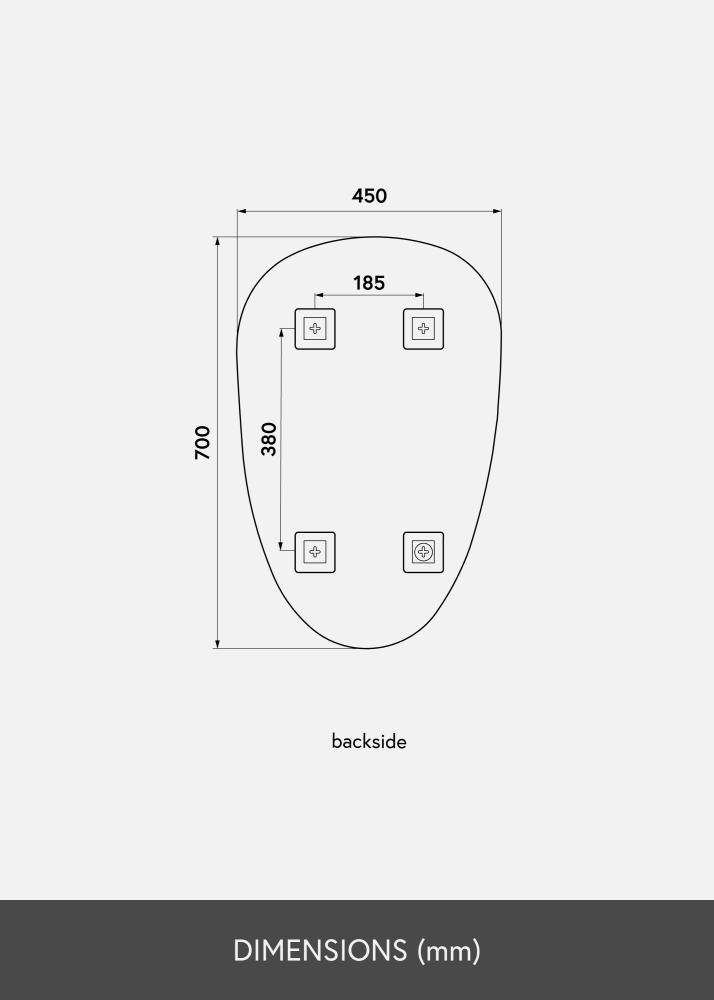 KAILA Speil Shape II Dark Bronze 45x70 cm