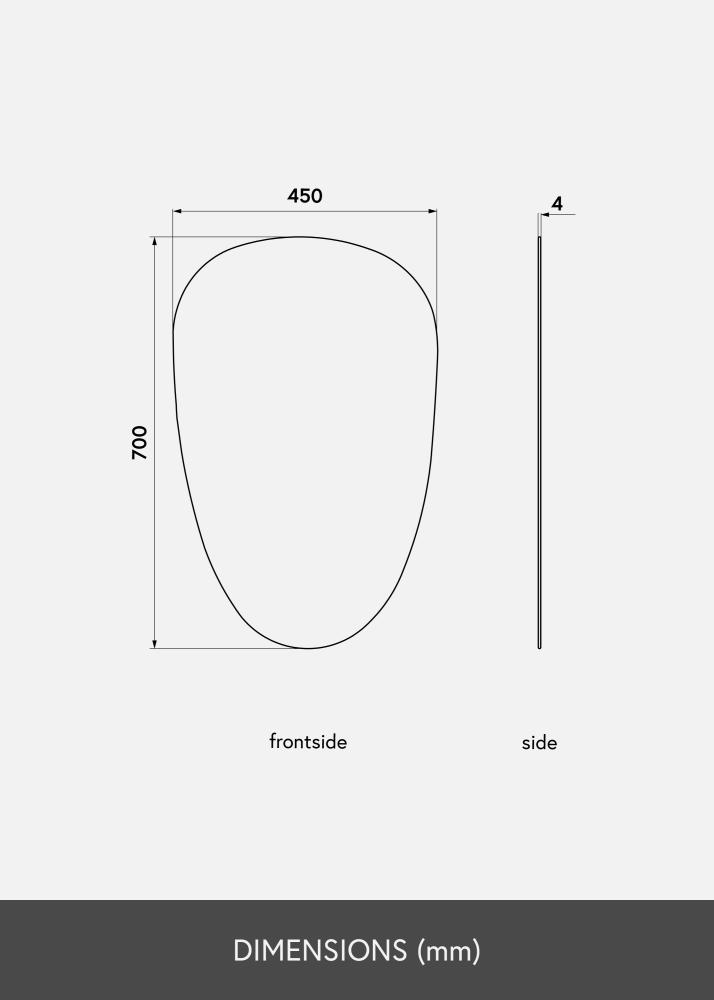 KAILA Speil Shape II Dark Bronze 45x70 cm