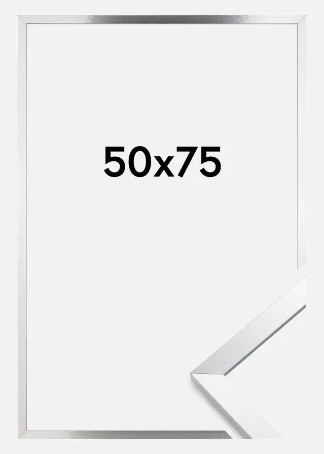 Ramme Trendy Akrylglass sølv 50x75 cm