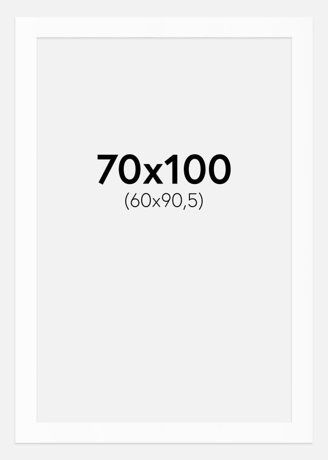 Passepartout Hvit Standard (Hvit kerne) 70x100 cm (60x90,5)