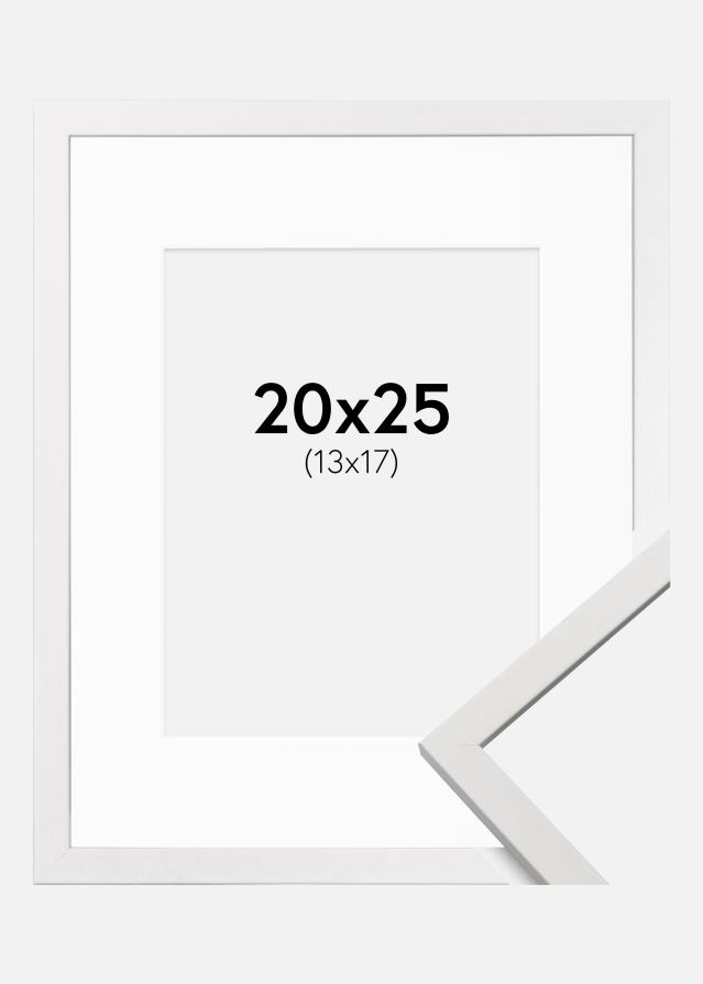 Ramme Edsbyn Hvit 20x25 cm - Passepartout Hvit 14x18 cm