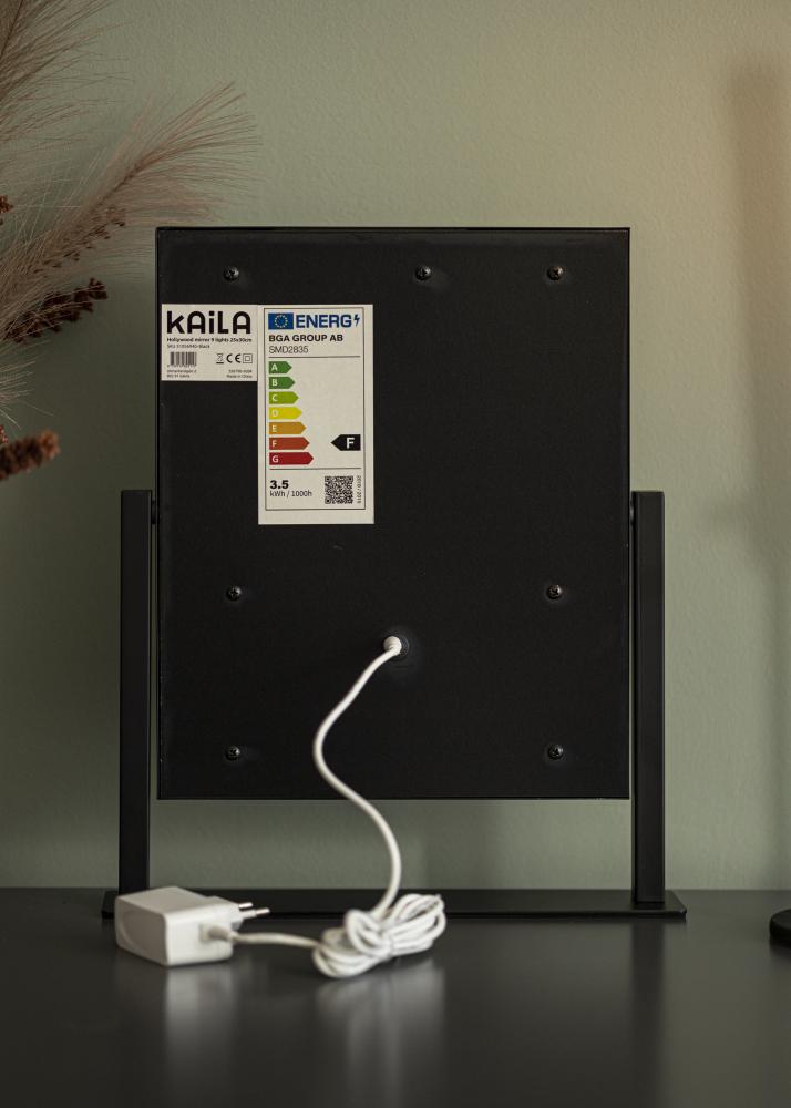 KAILA Sminkespeil Hollywood 9 Svart 25x30 cm