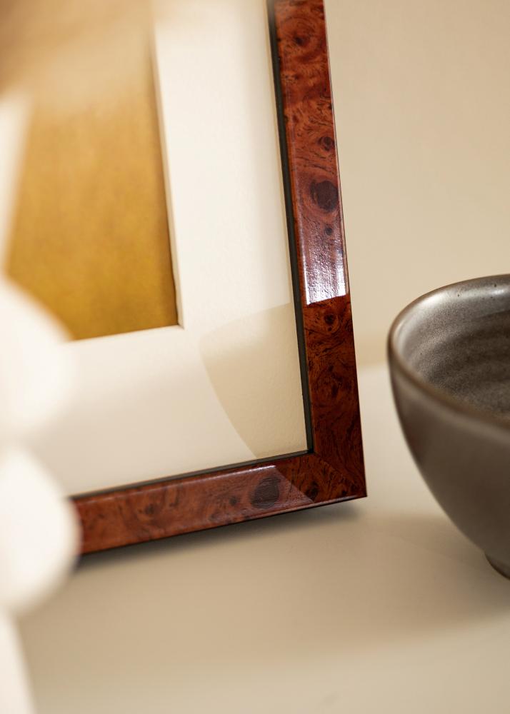 Ramme Hermes Akrylglass Burr Walnut 50x60 cm