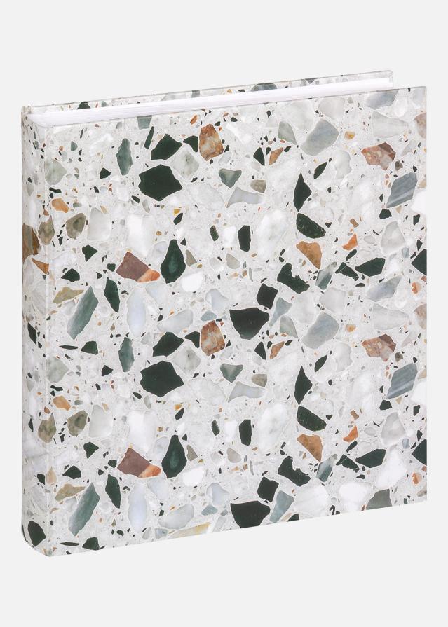 Terrazzo stone Album Svart - 28x29 cm (60 Hvite sider / 30 ark)