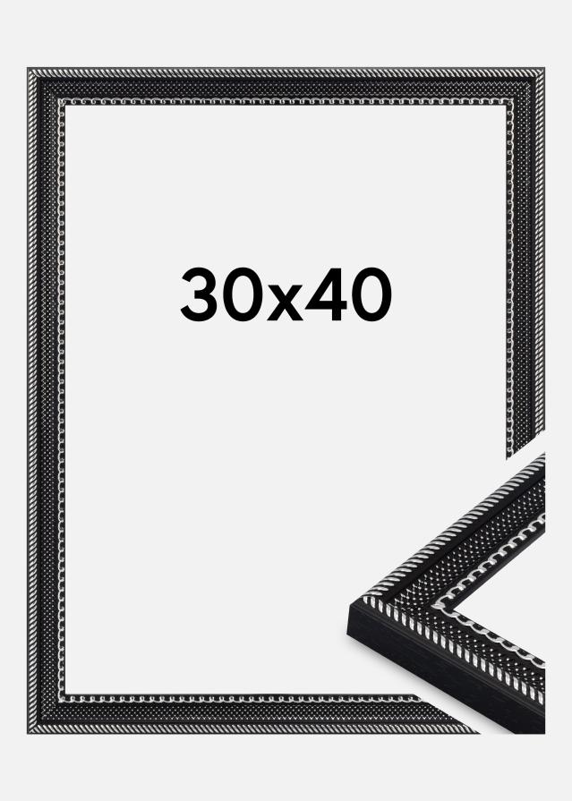 Ramme Trellis Akrylglass Svart 30x40 cm