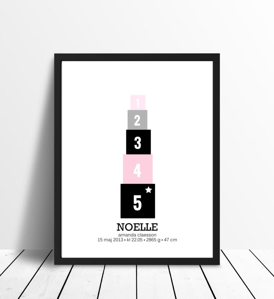 Blocks With Date Pink