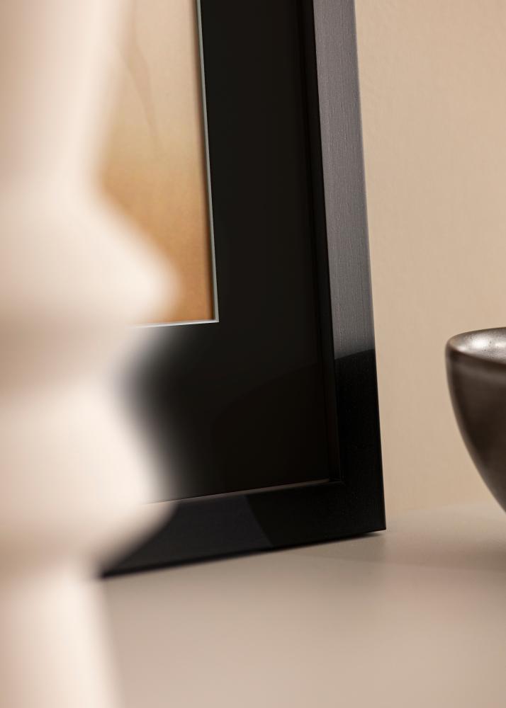 Ramme Black Wood 30x40 cm - Passepartout Svart 8x12 inches
