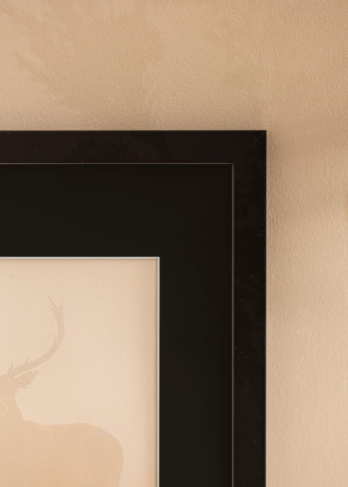 Ramme Black Wood 30x40 cm - Passepartout Svart 8x12 inches
