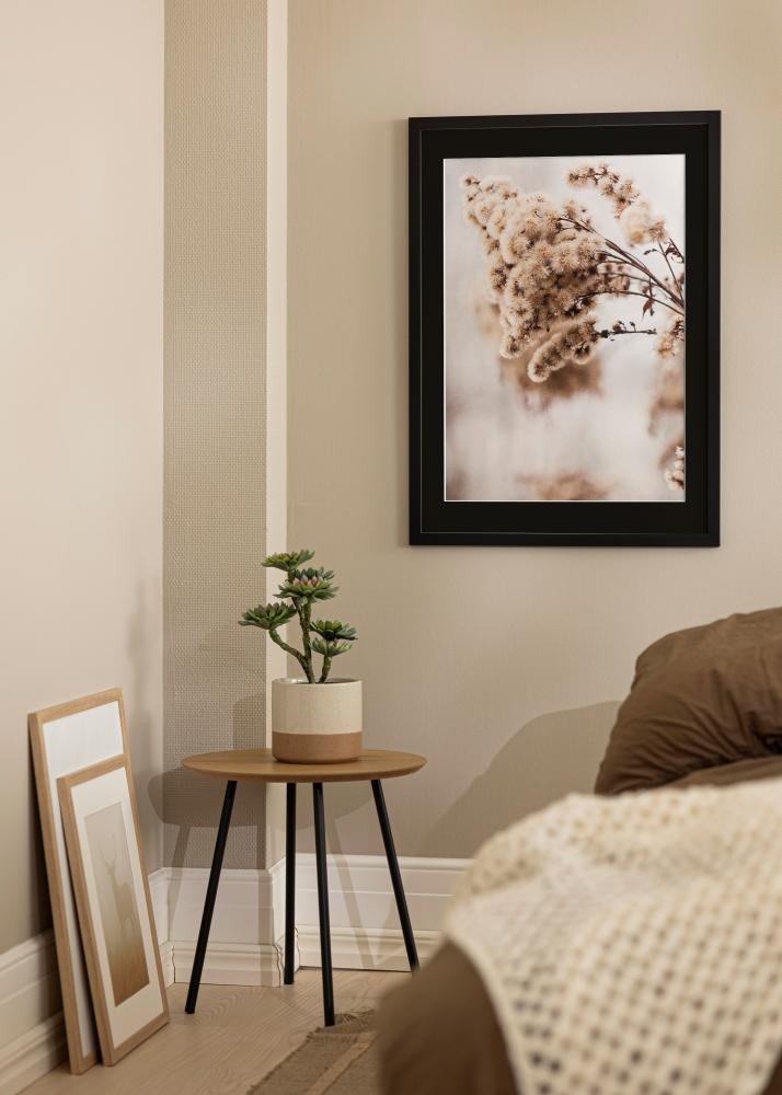 Ramme Black Wood 30x40 cm - Passepartout Svart 8x12 inches