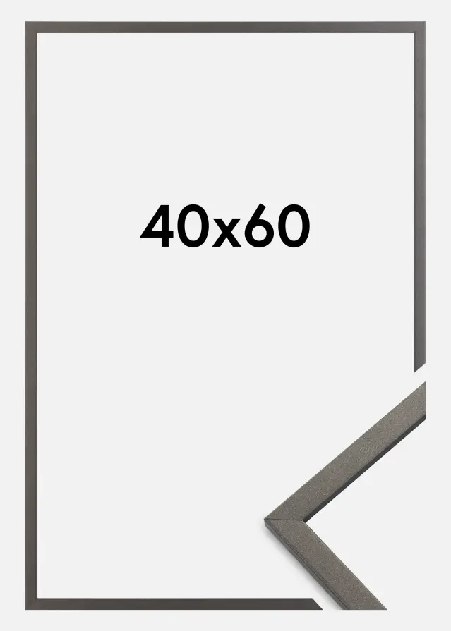 Ramme Edsbyn Akrylglass Grafitt 40x60 cm