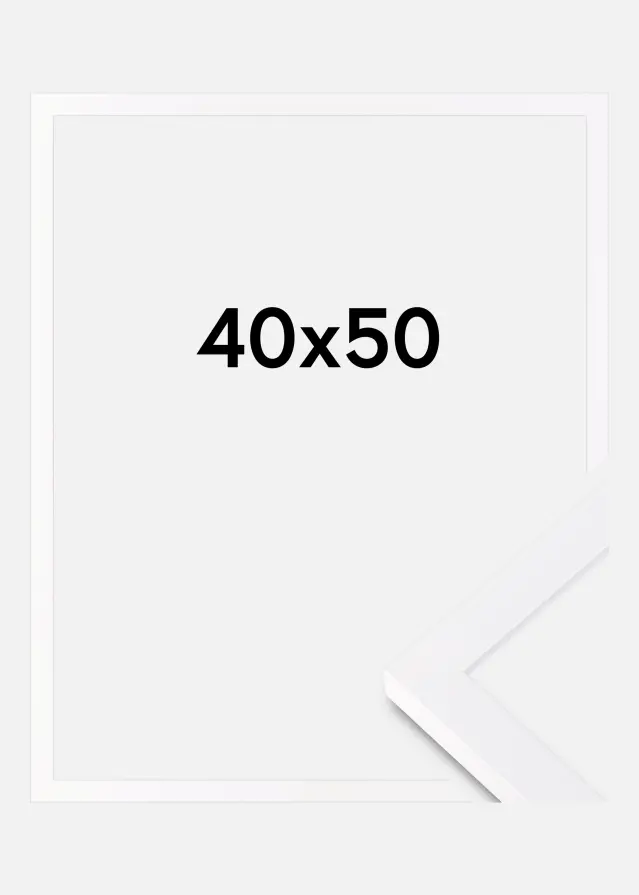 Ramme Selection Akrylglass Hvit 40x50 cm