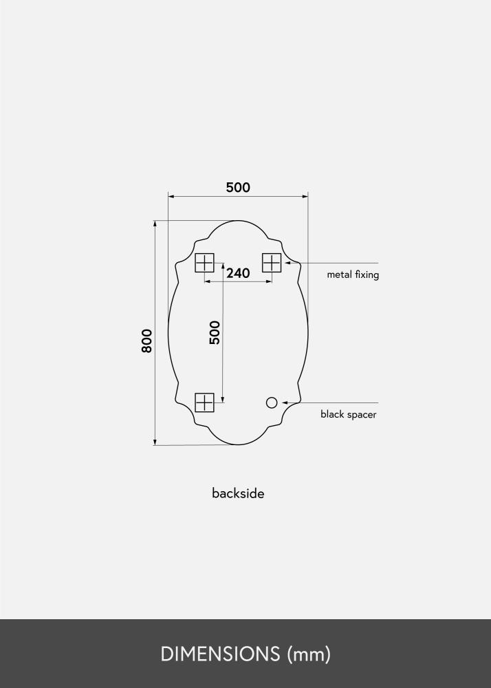 KAILA Speil Chique 50x80 cm