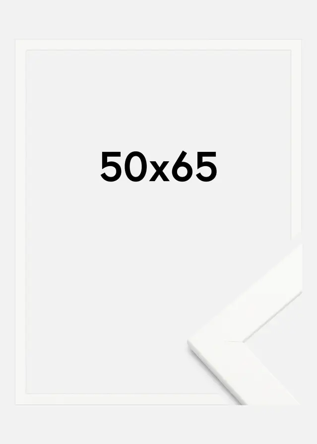 Ramme Trendline Akrylglass Hvit 50x65 cm