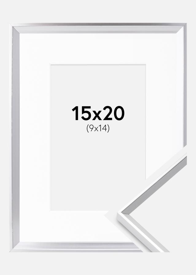 Ramme Desire Sølv 15x20 cm - Passepartout Hvit 10x15 cm