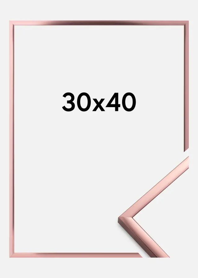 Ramme Poster Aluminum Roségull 30x40 cm