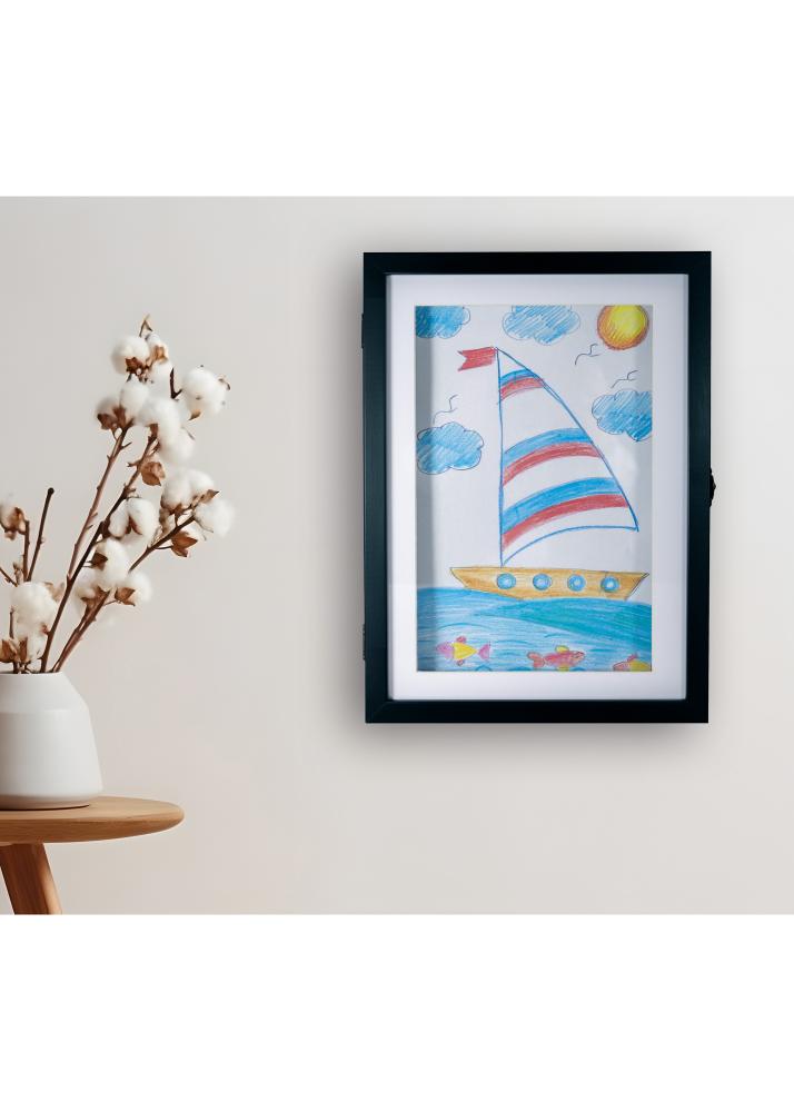 Ramme til Barnekunst Newbie Akrylglass Svart A4