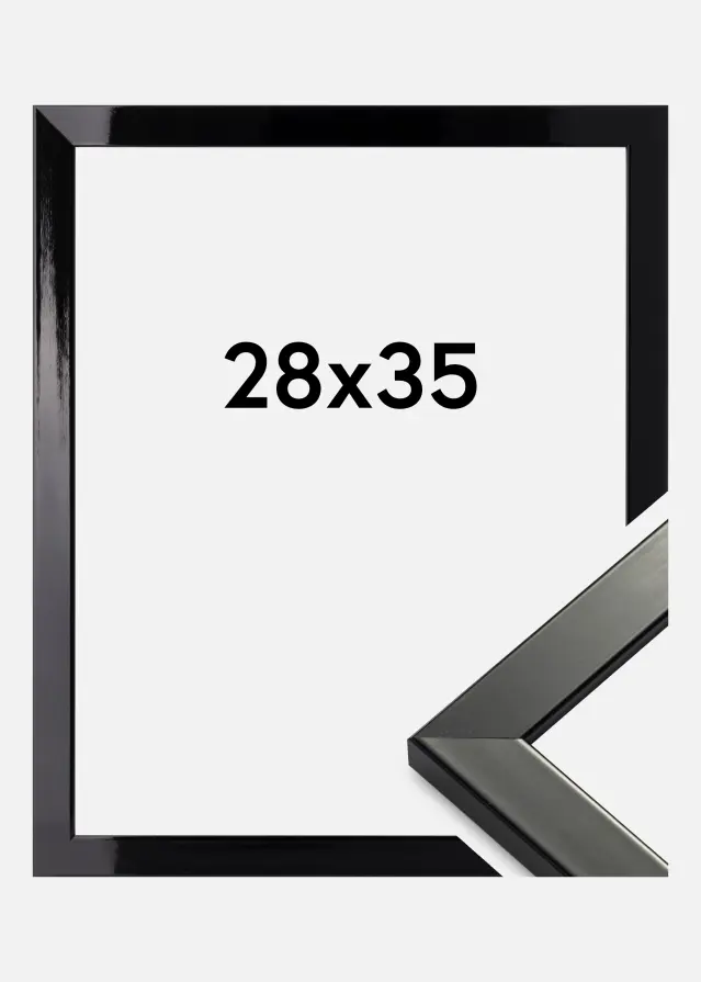 Ramme Uppsala Akrylglass Svart Høyglans 28x35 cm