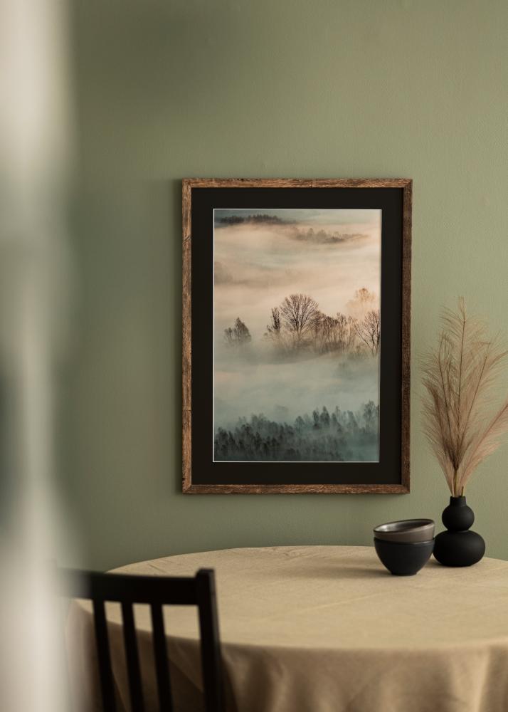 Ramme Fiorito Washed Oak 60x80 cm - Passepartout Svart 50x70 cm