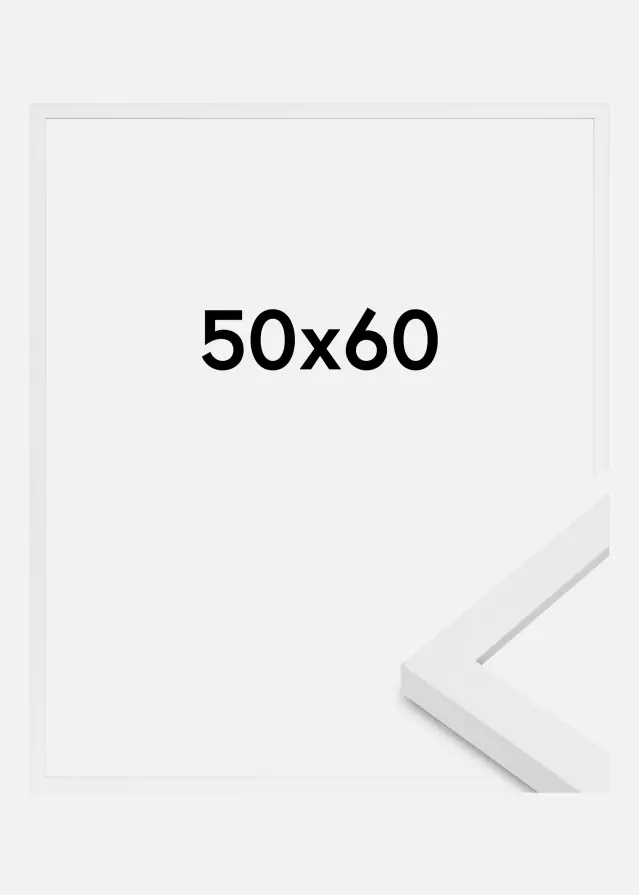 Ramme Modern Akrylglass Hvit 50x60 cm