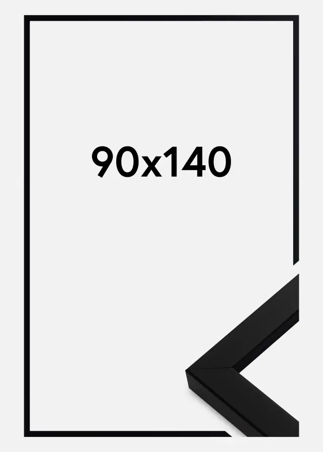Ramme Blocky Akrylglass Svart 90x140 cm