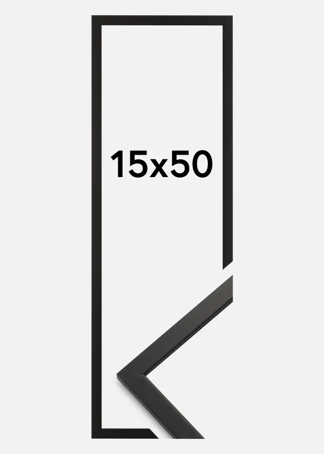 Ramme Edsbyn Akrylglass Svart 15x50 cm