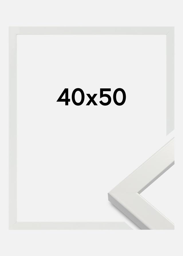 Ramme White Wood Glossy Akrylglass 40x50 cm
