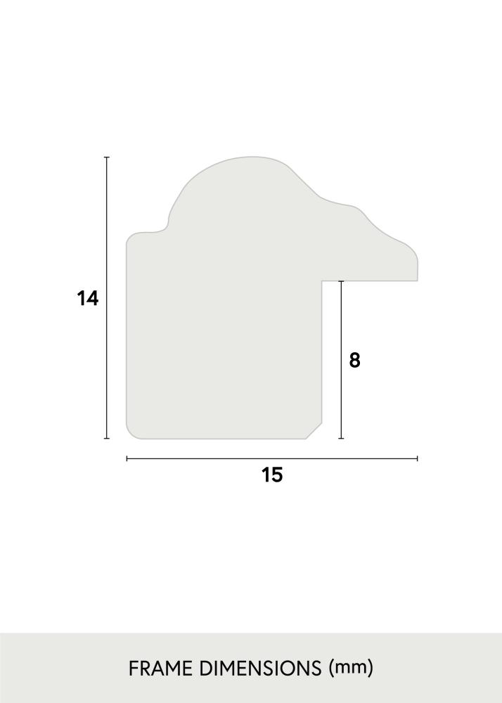 Ramme Horndal Akrylglass Valnøtt 40x40 cm