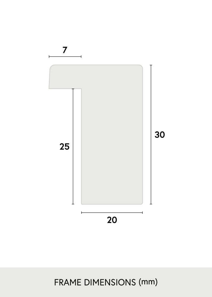 Ramme Björkö - Eik hvitkalket - Valgfri størrelse