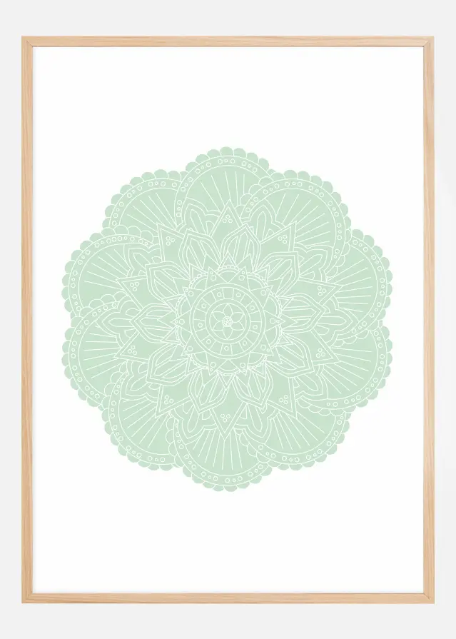 Abstract Green Mandala Plakat