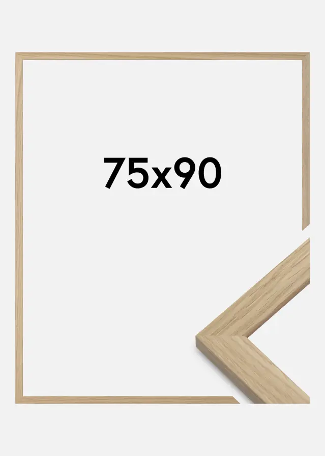 Ramme Oak Wood Akrylglass 75x90 cm
