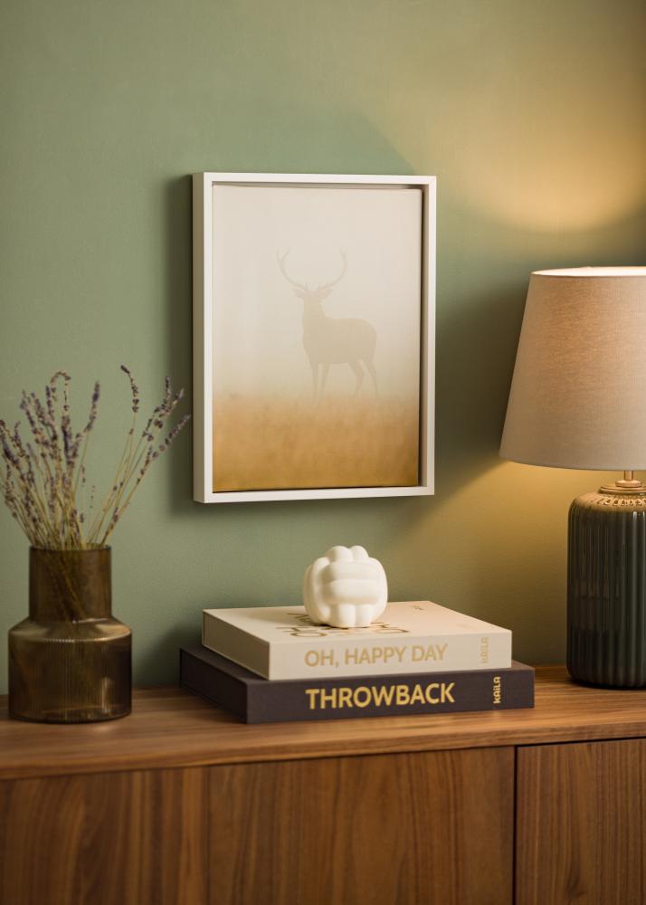 Ramme Ra Skyggeramme Hvit - Valgfri Størrelse